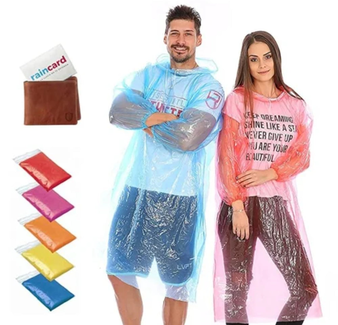 Unisex Disposable Rain Coat(Pack of 5)